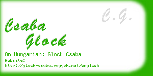 csaba glock business card